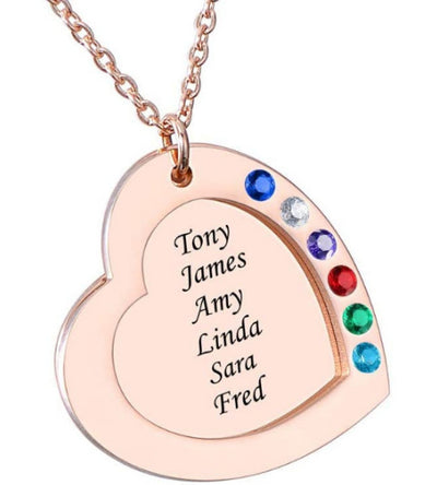 Collar Corazón Hueco Acero Titanio con Letras Personalizadas - Image 4