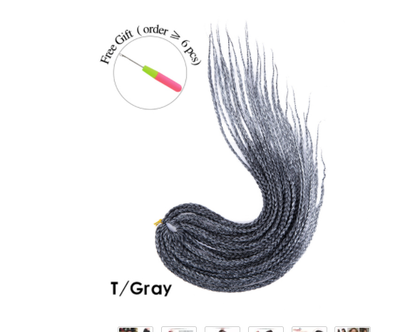 Peluca Sintética Trenzas Sucias 16 Pulgadas - Estilo Tres Trenzas Alargado - Image 34