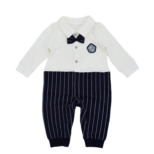 Traje de Gateo Caballero Británico para Bebé en Algodón Caqui - Image 2