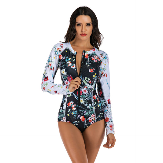 Traje de Baño Térmico de Una Pieza con Mangas Largas para Mujer - Image 2