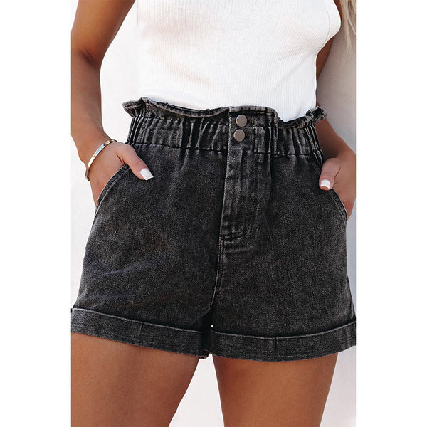 Shorts Talle Alto Lavados para Mujer - Versátiles y Modernos