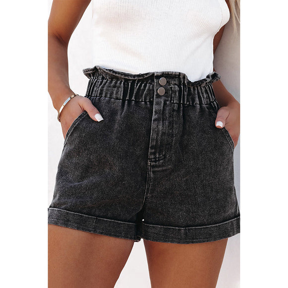 Shorts Talle Alto Lavados para Mujer - Versátiles y Modernos