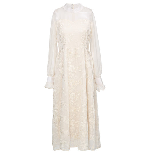 Vestido Cheongsam de Encaje con Falda Larga Estilo Hada - Image 6
