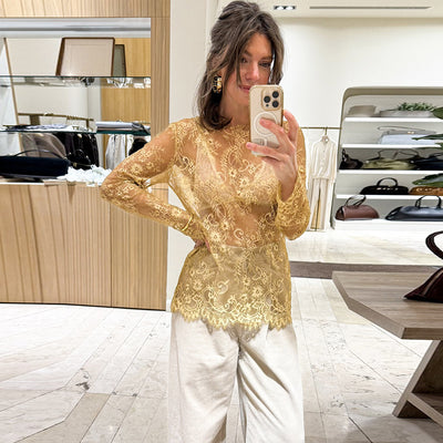 Blusa de Encaje Elegante y Sensual Estilo Francés - Image 4