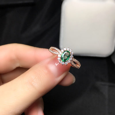 Anillo de Esmeralda Natural para Mujer - Elegancia y Personalidad - Image 5