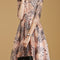 Vestido de Encaje Mesh Bordado Largo