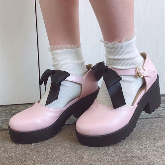 Zapatos de Tacón Alto para Mujer con Moño y Suela Antideslizante