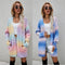 Cardigan Tejido Tie-dye Arcoíris Tallas Grandes Media Largo