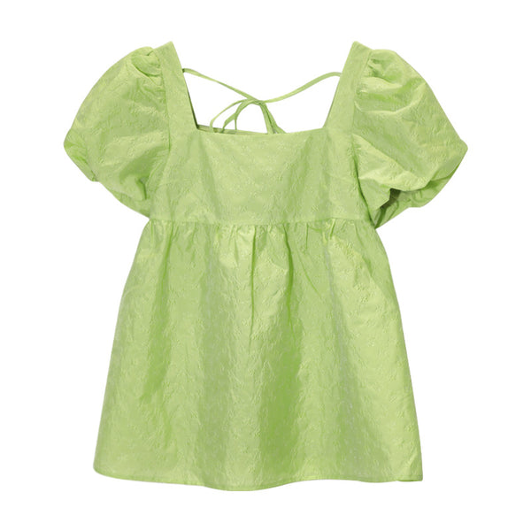 Blusa Cuello Cuadrado con Mangas Abullonadas para Mujer - Image 3