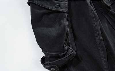 Pantalones Harem Cargo Desgastados con Múltiples Bolsillos para Hombre - Image 9