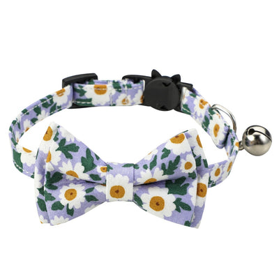 Collar Floral de Algodón con Moño para Gatos - Image 4