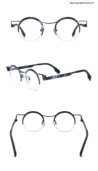Gafas Redondas para Miopía en Titanio Ultraligero con Cristales de Color - Image 13
