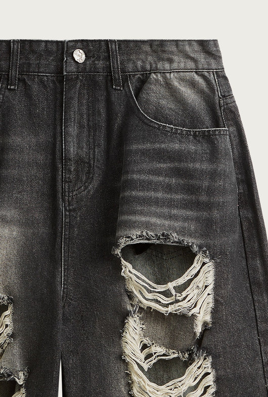 Shorts de Mezclilla Rotos Estilo Hip Hop Urbano - Image 19