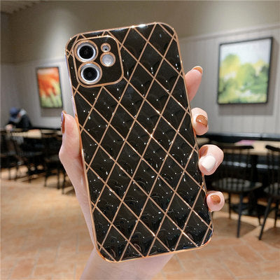 Funda para Celular Piel de Cordero Electrochapada con Diseño Diamante - Image 7