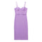 Vestido Ajustado de Talle Alto con Tirantes Estilo Europeo