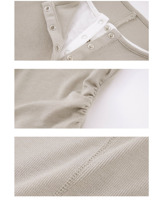 Camiseta Manga Larga Slim-fit con Cuello Falso Tejido Doble Capa - Image 11