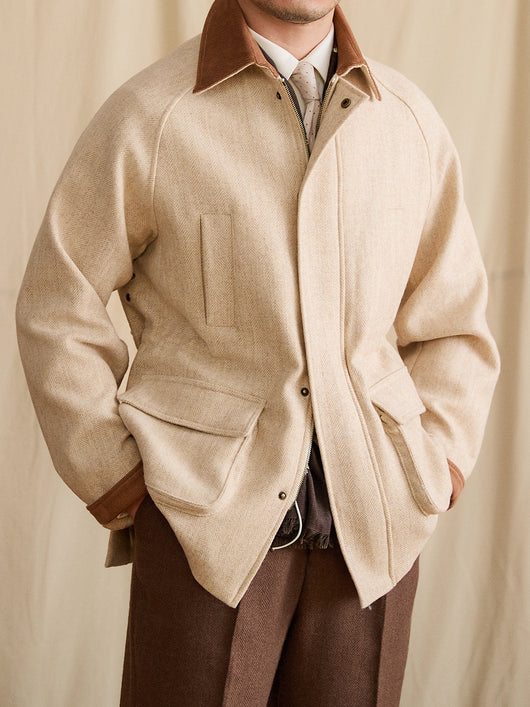 Chaqueta Safari Ejecutiva de Lana Gruesa Ajustada - Image 2