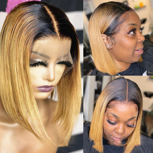 Bob Corto Degradado en Cabello Humano Natural - Image 6