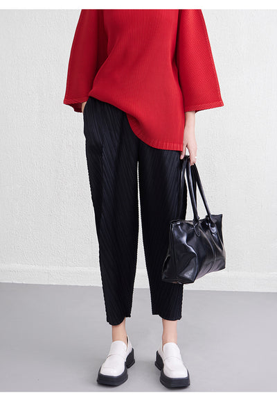 Pantalones Skinny de Cintura Alta con Pliegues Reductores para Primavera y Verano - Image 15