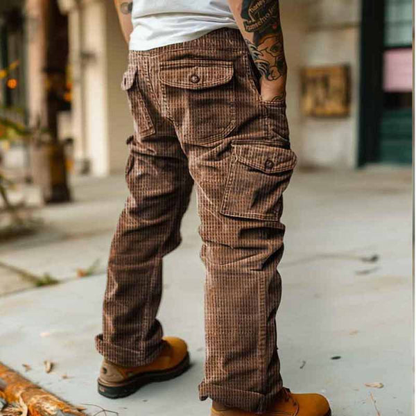 Overol Retro Casual para Hombre Otoño Invierno