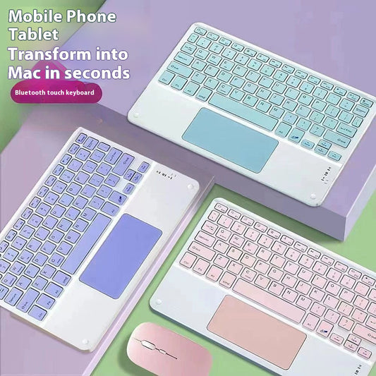 Teclado Bluetooth con Touchpad para Móvil y Tablet - Recargable Inalámbrico