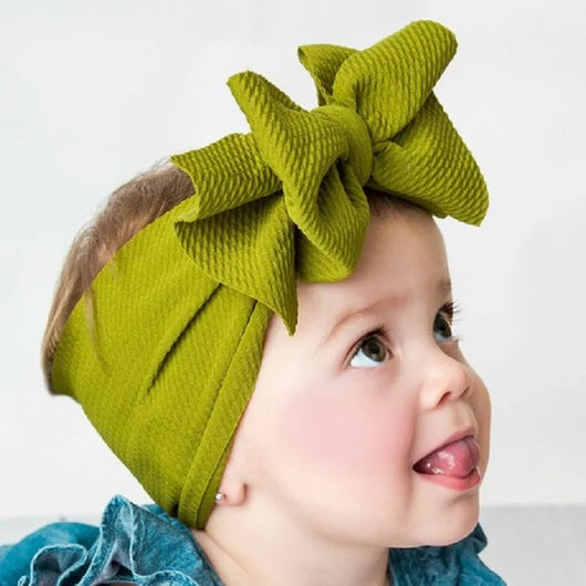 Diadema con Moño para Recién Nacido - Colores Sólidos - Image 8