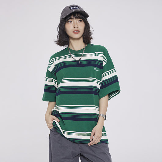 Playera de Rayas en Contraste para Hombre y Mujer - Image 2