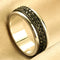 The Time Goes By Women's Ring Can Be Turned Sterling Plateado Simple Negro Tamaño 7