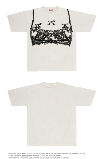 Blusa Gótica Blanca con Estampado Adorable - Image 4