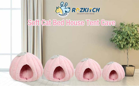Casa Cueva para Gatos Rosa con Cojín Removible - Cama Refugio Suave - Image 10
