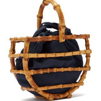 Bolso Bambú Artesanal Estilo Antiguo con Borlas - Diseño Semicircular para Vacaciones - Image 4