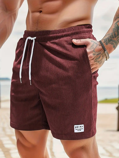 Pantalones Cortos de Verano en Pana con Cordón Ajustable para Hombre - Image 9