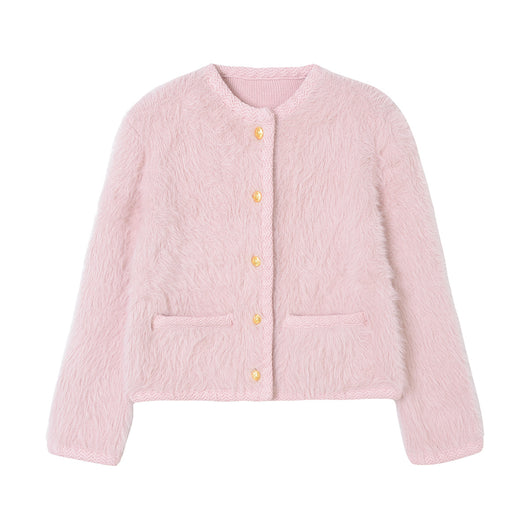 Cardigan Tejido Mohair Suave - Abrigo Largo de Manga Larga - Image 5