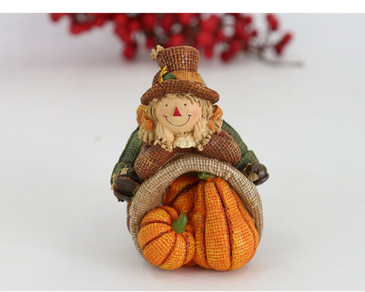 Artesanía de Resina Espantapájaros y Calabaza para Thanksgiving - Image 16