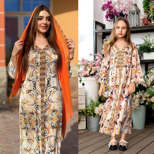 Abaya Árabe Elegante para Mujer Musulmana