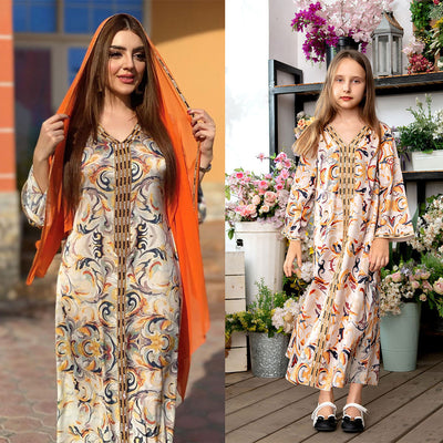 Abaya Árabe Elegante para Mujer Musulmana