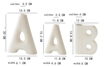 Jarrón Decorativo Cerámica Letras Frosted Estilo Europeo Retro Acabado Mate - Image 17