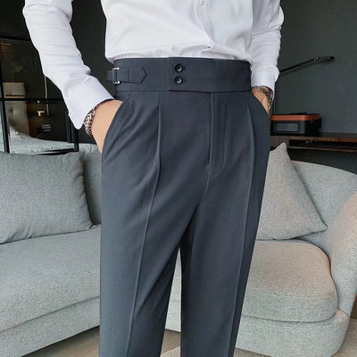 Pantalones Cropped Casuales de Corte Recto para Hombre - Image 8