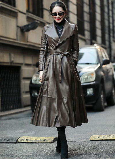 Chaqueta Acolchada de Cuero con Cintura Ajustable para Mujer - Image 13