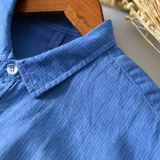 Camisa Casual de Rayas Transpirable para Hombre - Image 13