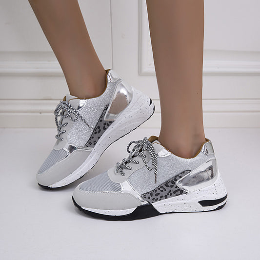 Zapatillas Estilo Vintage con Suela Gruesa y Estampado Leopardo - Image 2