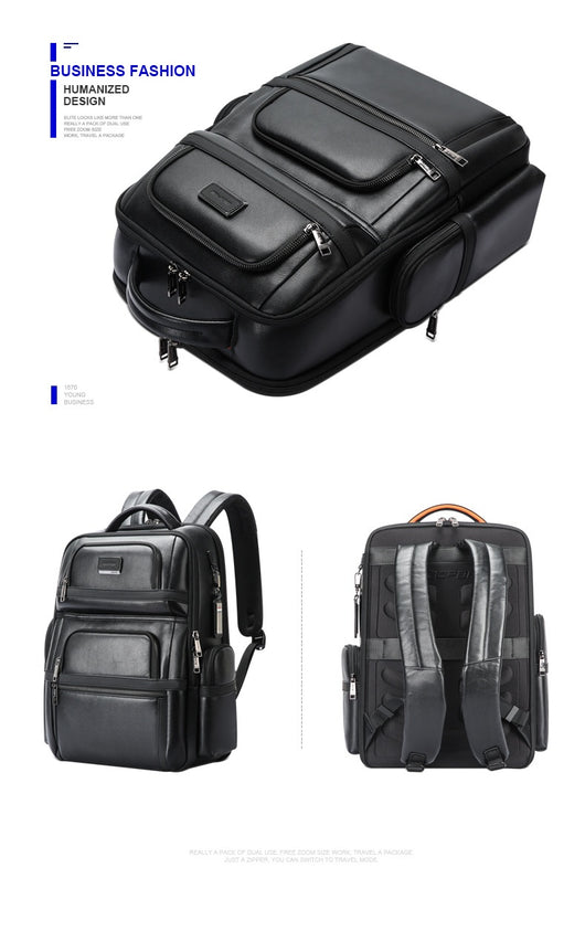 Mochila Ejecutiva de Cuero Genuino para Hombre - Primera Capa - Image 15