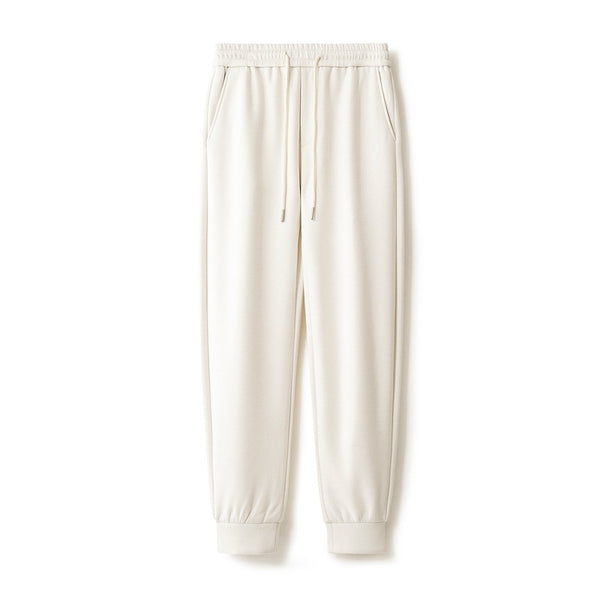 Pantalones de Buzo en Lana con Cintura Elástica y Cordón
