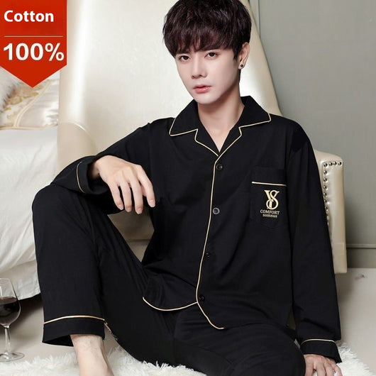 Pijama Hombre Algodón Ligero - Conjunto Cómodo para Casa Otoño Invierno - Image 19