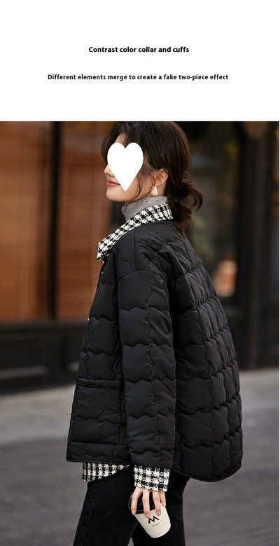 Abrigo Acolchado de Algodón para Mujer - Diseño Minimalista Versátil - Image 12