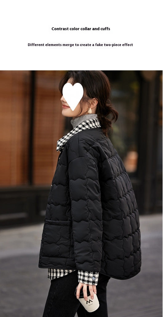 Abrigo Acolchado de Algodón para Mujer - Diseño Minimalista Versátil - Image 12