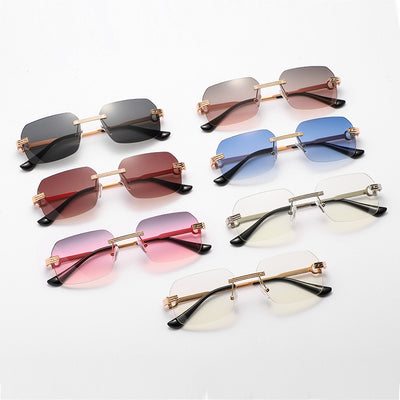 Gafas de Sol Cuadradas con Corte de Cristal Irregular