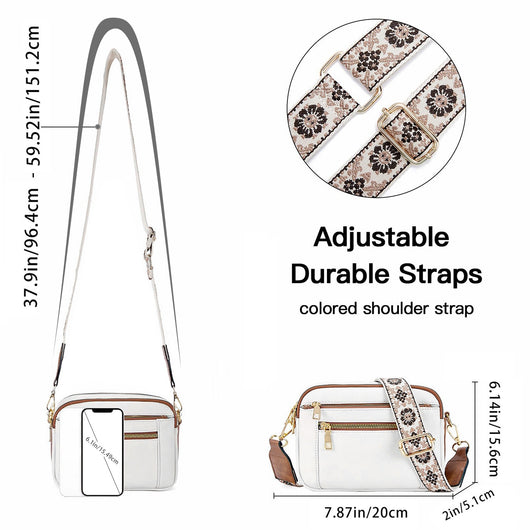 Bolsa Crossbody Multiusos con Diseño Vaca y Cierre de Cremallera - Image 31