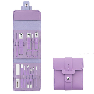 Kit Completo de 16 Herramientas de Manicura en Acero Inoxidable con Estuche PU - Image 9