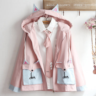 Cardigan Soft Girl Unisex con Capucha de Orejas - Image 23